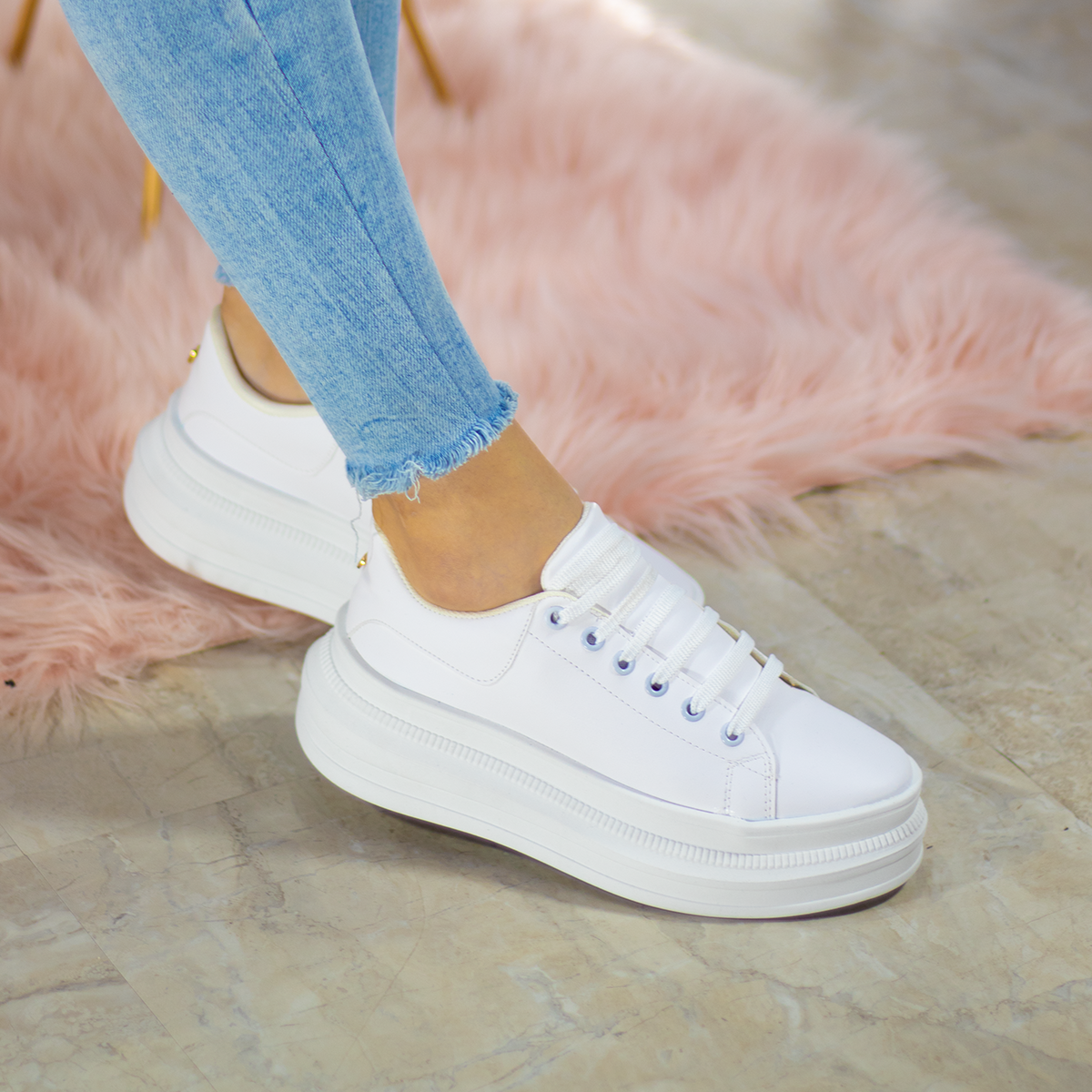Tenis blancos shop grandes mujer