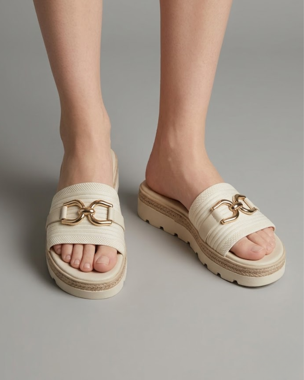 Platform Sandals Nude