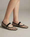 Mary Jane Flats con Transparencia en puntos EMME