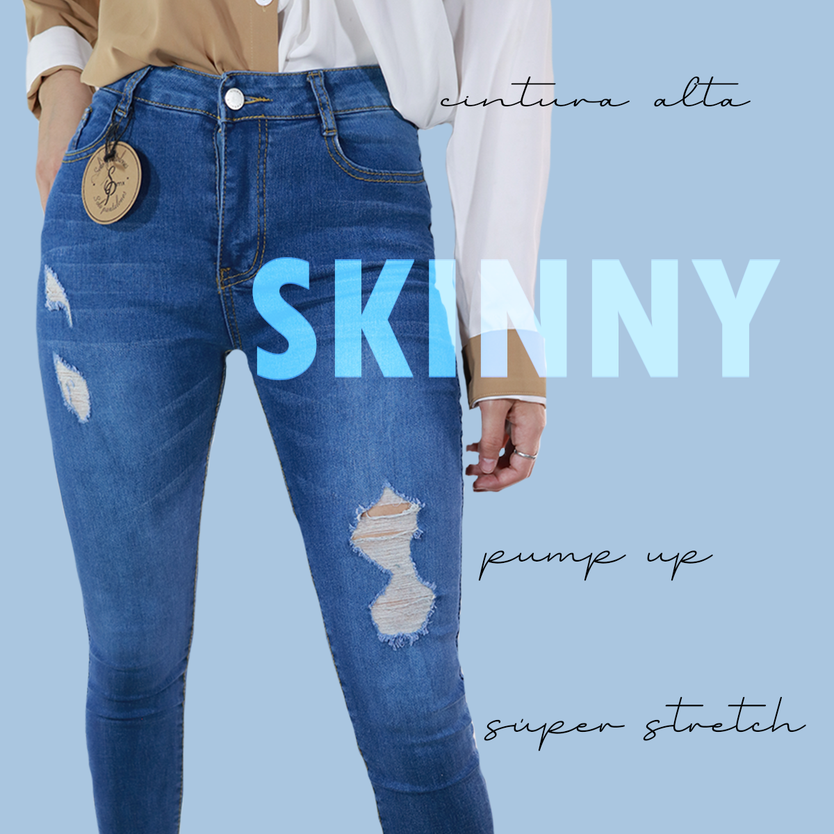 Skinny Jeans Virginia | Pantalón ajustado para mujer 5019 - EMME 