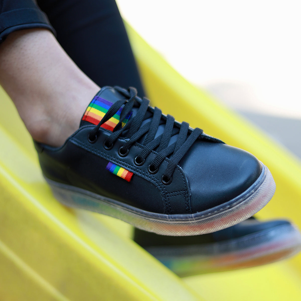 Cristal Rainbow Negro | Tenis casual negro