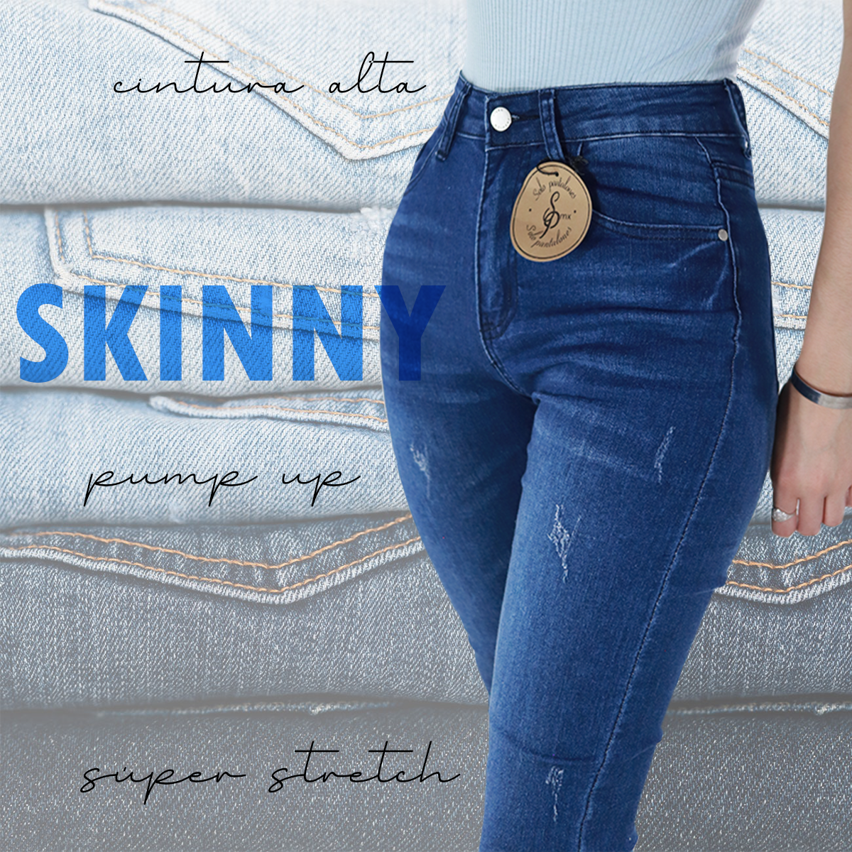 Skinny Jeans Reno | Pantalón ajustado para mujer 8002 - EMME 
