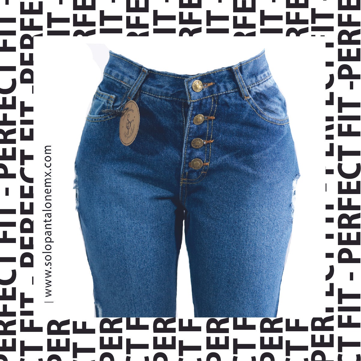 Georgia Jeans  | Pantalón con destrucciones para mujer 1122 MX - EMME 