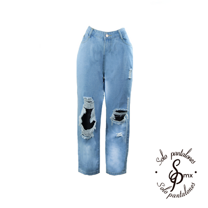 Mom Jeans  | Pantalón con destrucciones para mujer 3078MX - EMME 