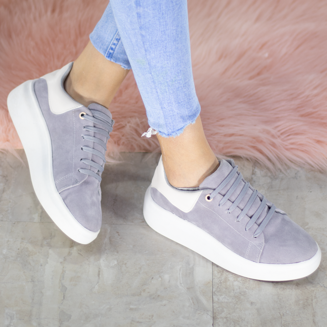 Mila Gris | Tenis casual mujer - EMME 