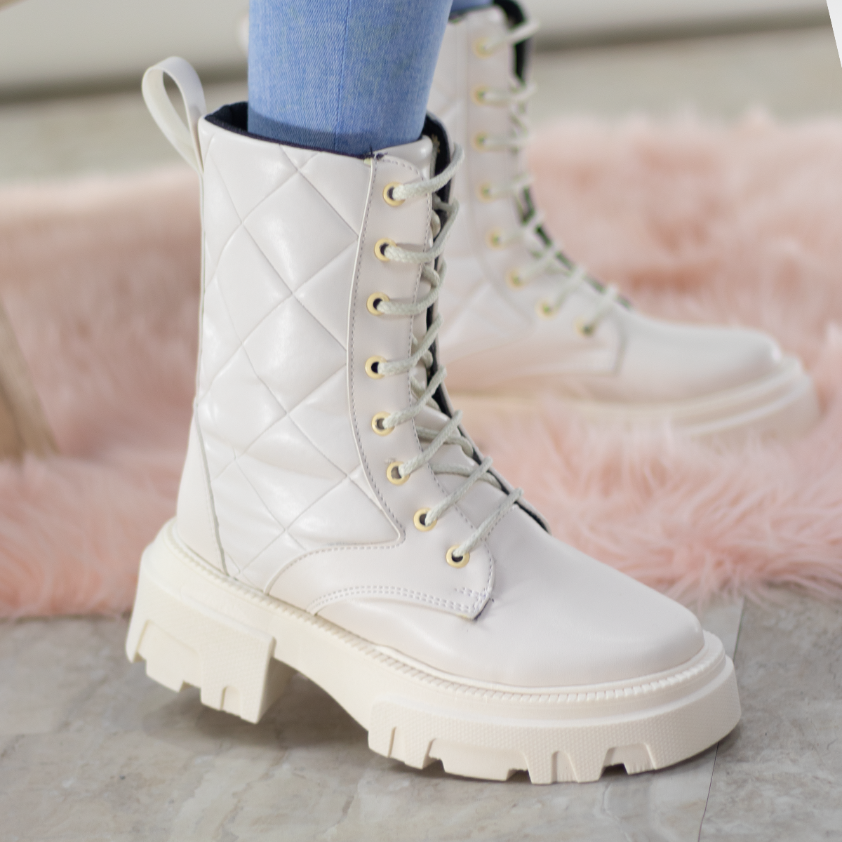 Combat Boots Late |  Bota casual mujer suela ancha - EMME 